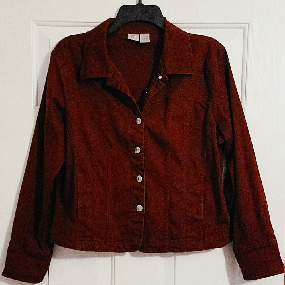 ❌SOLD❌ Vintage · STO Burgundy Jacket